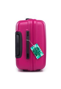 Wittchen - Średnia walizka z zawieszką różowa. Kolor: różowy. Materiał: guma. Wzór: kolorowy. Styl: elegancki, wakacyjny #4