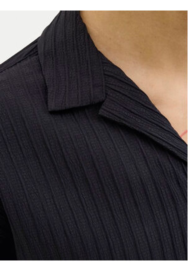 Jack & Jones - Jack&Jones Koszula Massimo 12269640 Czarny Relaxed Fit. Kolor: czarny. Materiał: syntetyk
