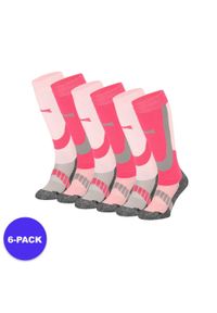 XTREME - Skarpety narciarskie dla dorosłych unisex 6 par. Kolor: różowy. Materiał: akryl, wełna, poliamid. Sport: narciarstwo #1