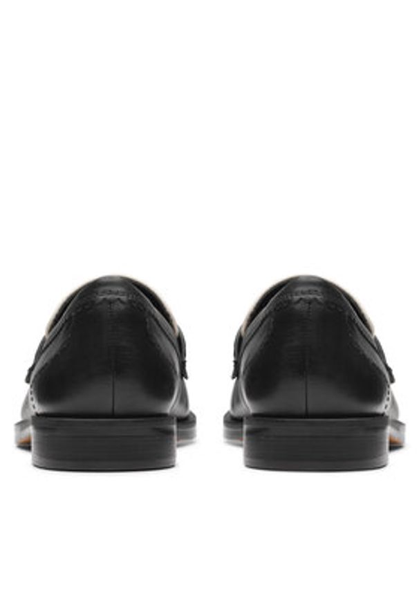 Clarks Mokasyny Straven Edge 26181270 Czarny. Kolor: czarny. Materiał: skóra