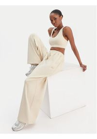 Reebok Spodnie dresowe Reebok x Ewa Chodakowska RK25624CCW Beżowy Wide Leg. Kolor: beżowy. Materiał: syntetyk #4