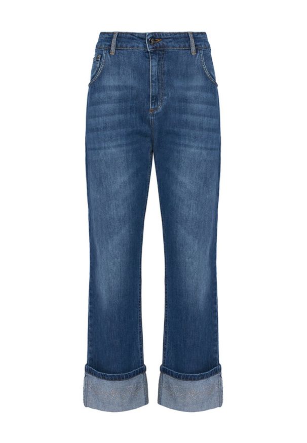 Rinascimento Jeansy CFC0125144003 Niebieski Loose Fit. Kolor: niebieski