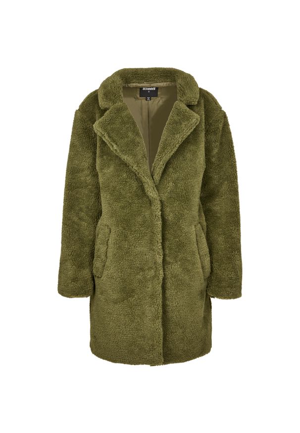 Urban Classics - Parka dla kobiet Urban Classic oversized sherpa. Kolor: zielony. Sezon: zima