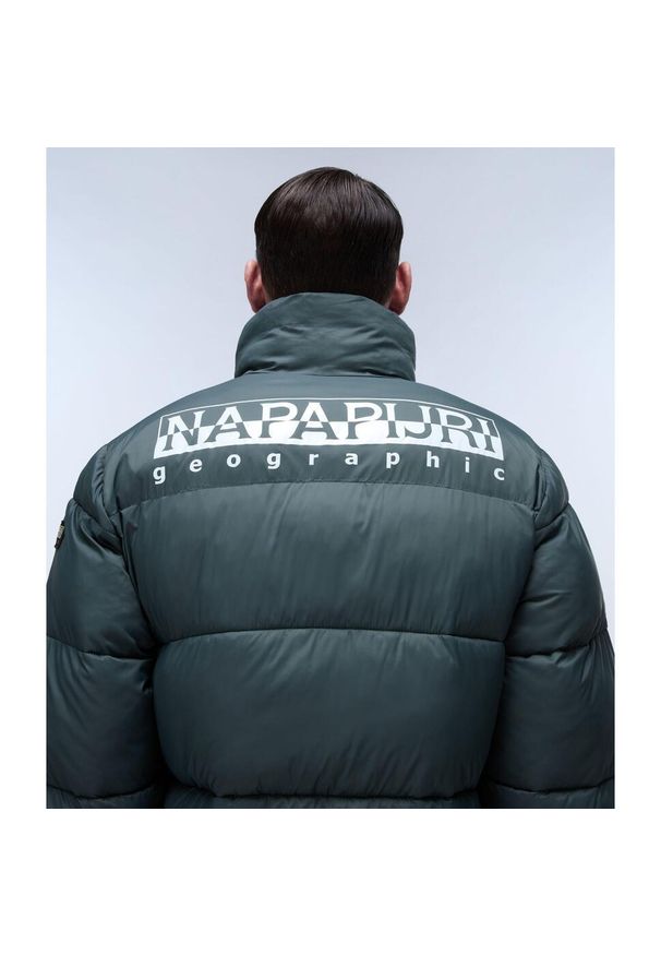Kurtka puchowa Napapijri A-Suomi 3. Kolor: zielony. Materiał: puch