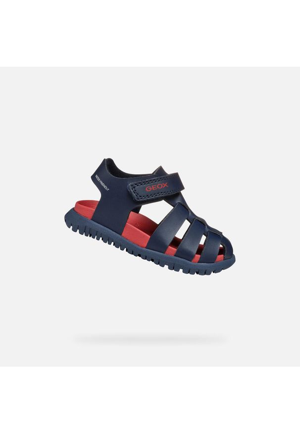 Sandały Geox Model B Sandal Fusbetto Bo Kolor Niebieski. Kolor: niebieski. Materiał: tkanina. Sezon: lato