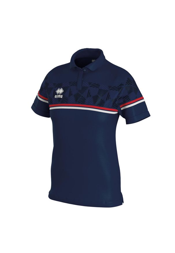 ERREA - Damska koszulka polo Errea darya. Typ kołnierza: polo. Kolor: czerwony, niebieski, wielokolorowy. Styl: sportowy