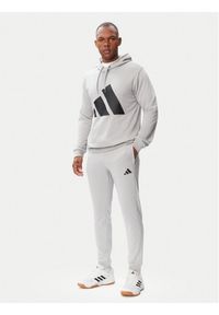 Adidas - adidas Dres Big Logo Hooded Tracksuits KB8809 Szary Regular Fit. Kolor: szary. Materiał: syntetyk #1