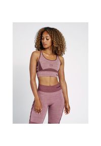 Stanik fitness cardio Hummel hmlClea. Kolor: czerwony, różowy, wielokolorowy. Sport: fitness