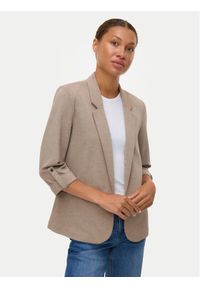 Vero Moda Marynarka Eva 10331948 Beżowy Loose Fit. Kolor: beżowy. Materiał: syntetyk #1