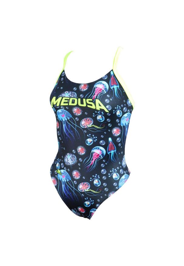 TURBO - Turbo Damski Kostium Kąpielowy Sea Medusa – Czarny, Rozmiar 40. Kolor: czarny. Wzór: nadruk