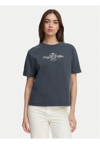 TOMMY HILFIGER - Tommy Hilfiger T-Shirt Crest WW0WW48713 Granatowy Relaxed Fit. Kolor: niebieski. Materiał: bawełna #1