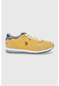U.S. Polo Assn. buty kolor żółty. Nosek buta: okrągły. Zapięcie: sznurówki. Kolor: żółty. Materiał: guma