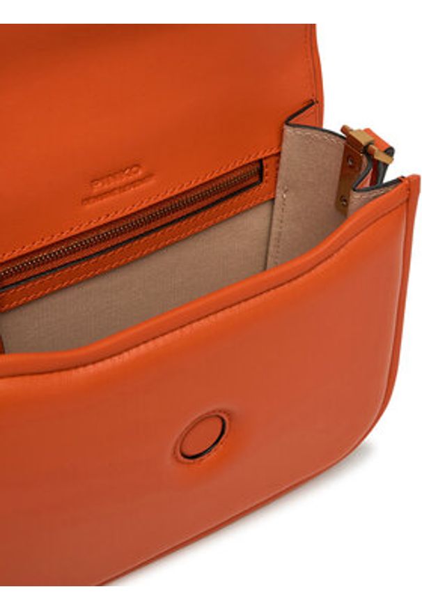 Pinko - PINKO Torebka Love Box Bag Fl Mini PE 25 PLTT 104297 A26L Pomarańczowy. Kolor: pomarańczowy. Materiał: skórzane