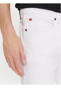 Hugo Jeansy Hugo 734 50509096 Biały Slim Fit. Kolor: biały