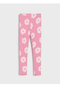Sinsay - Bawełniane legginsy w kwiatki - wielobarwny. Materiał: bawełna. Wzór: kwiaty