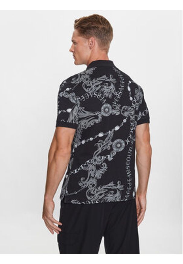 Versace Jeans Couture Polo 75GAG6S0 Czarny Regular Fit. Typ kołnierza: polo. Kolor: czarny. Materiał: bawełna