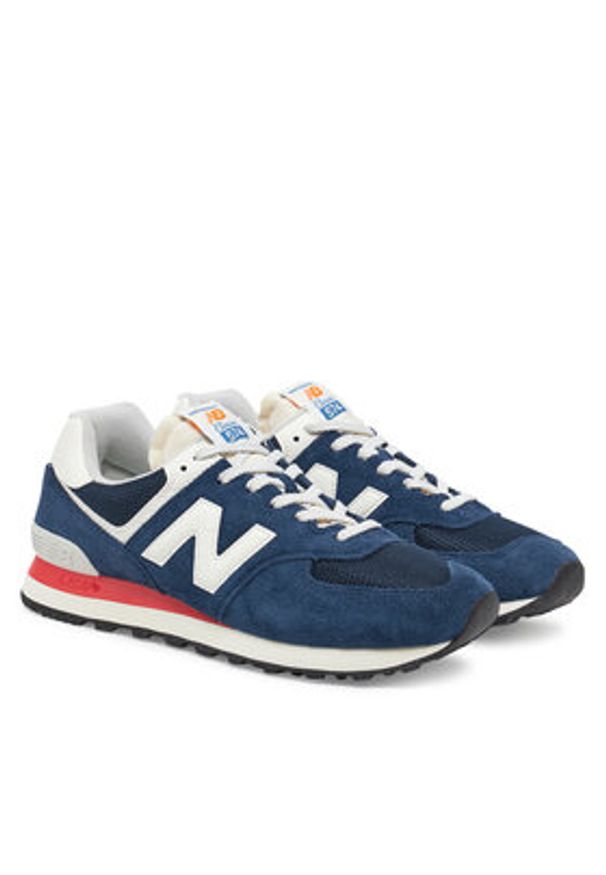 New Balance Sneakersy U574VPN Granatowy. Kolor: niebieski. Materiał: skóra, zamsz. Model: New Balance 574