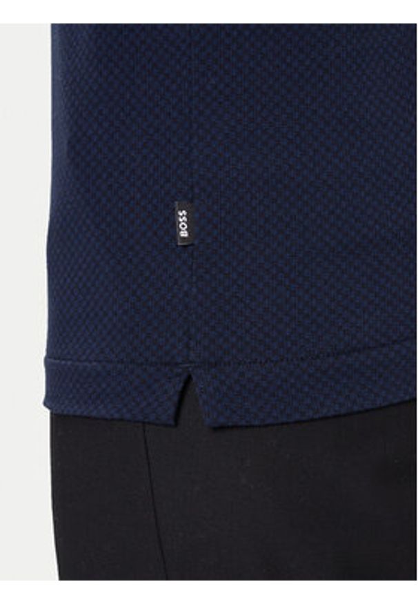 BOSS Polo H-Peduzzi 06 50549583 Granatowy Regular Fit. Typ kołnierza: polo. Kolor: niebieski. Materiał: bawełna