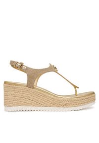 MICHAEL Michael Kors Espadryle Val Thong Wedge 40S6VAMS1D Złoty. Kolor: złoty. Materiał: skóra #3