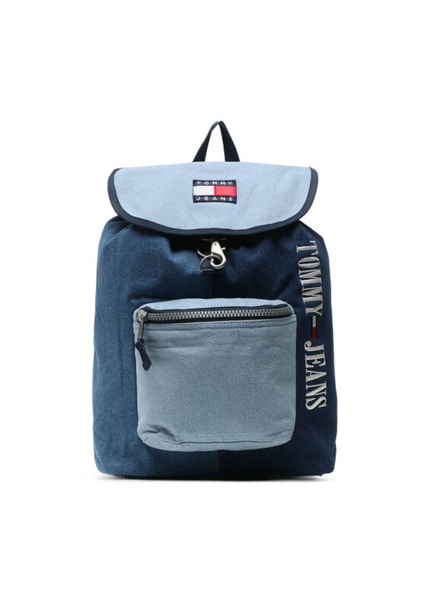 Tommy Jeans Plecak Tjm Heritage Denim Flap Backpack AM0AM11108 Niebieski. Kolor: niebieski. Materiał: materiał