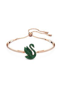 Swarovski bransoletka ICONIC SWAN damska. Kolor: zielony #1