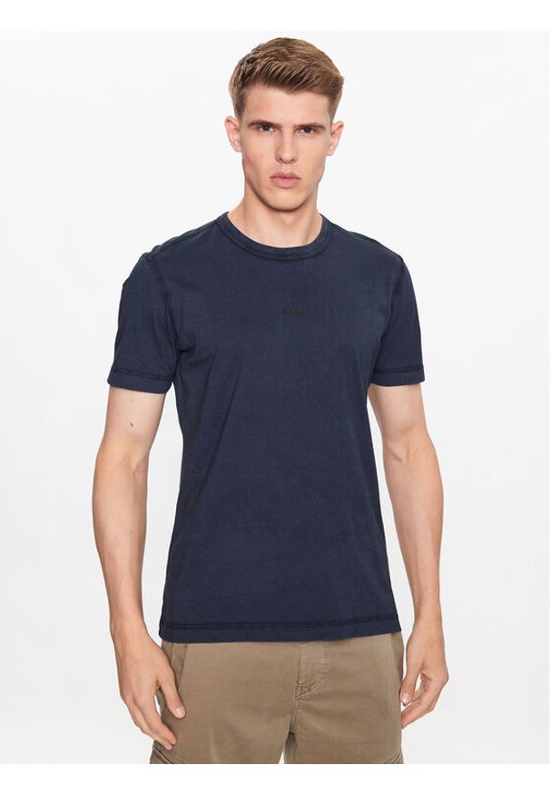 BOSS - Boss T-Shirt Tokks 50502173 Granatowy Regular Fit. Kolor: niebieski. Materiał: bawełna