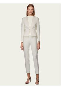 BOSS - Boss Spodnie materiałowe Tiluna_Sidezip2 50405845 Biały Slim Fit. Kolor: biały. Materiał: syntetyk, materiał