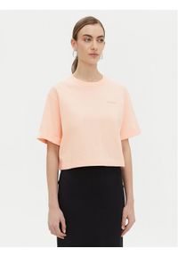 Pinko - PINKO T-Shirt 104882 A2HN Koralowy Regular Fit. Kolor: pomarańczowy. Materiał: bawełna #1
