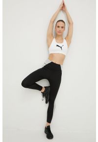 Puma legginsy treningowe Evostripe damskie kolor czarny wzorzyste. Kolor: czarny. Materiał: skóra, materiał. Sport: fitness #3
