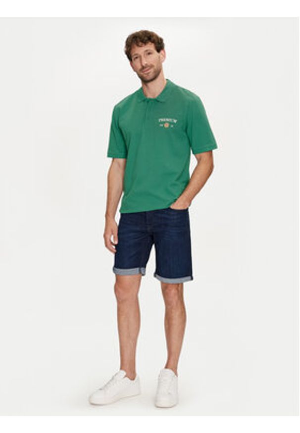 Jack & Jones - Jack&Jones Polo Jprblaalfie 12259678 Zielony Regular Fit. Typ kołnierza: polo. Kolor: zielony. Materiał: bawełna