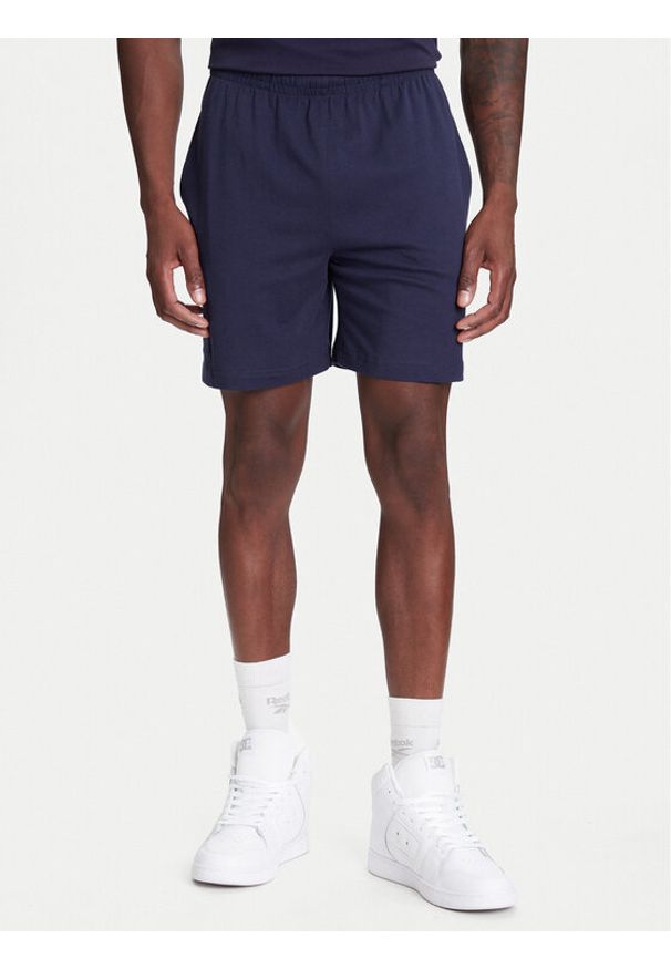 Kappa Szorty materiałowe Logo Korpo Cabas 303HZE0 Granatowy Regular Fit. Kolor: niebieski. Materiał: bawełna