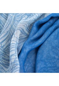 Wittchen - Damski szal z bawełny dwustronny. Kolor: niebieski. Materiał: bawełna. Wzór: gładki. Styl: klasyczny, elegancki #3
