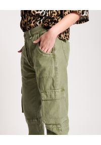 ONETEASPOON - Zielone spodnie Revolution Cargo Low Waist. Stan: obniżony. Kolor: zielony. Materiał: tkanina. Wzór: aplikacja #5