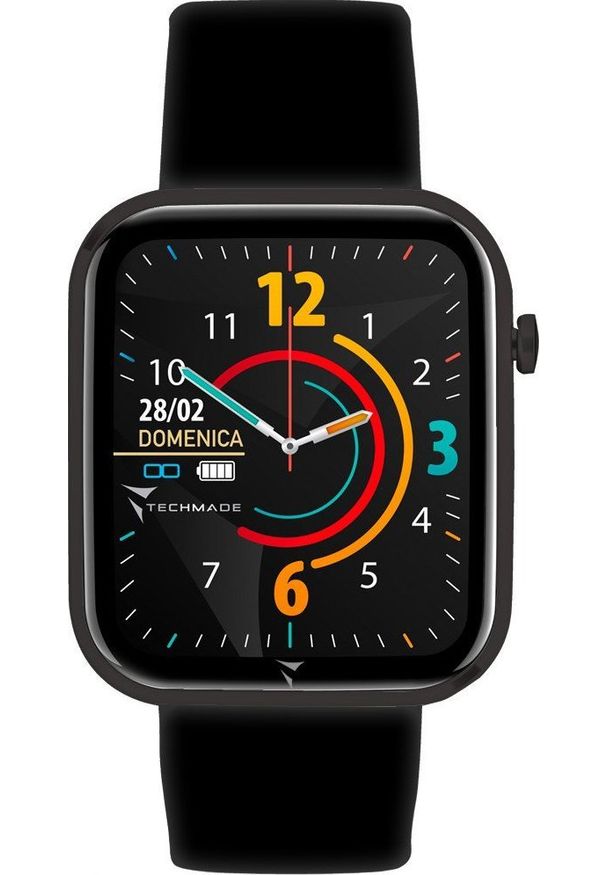 Smartwatch Techmade TM-HAVA-FBK Czarny. Rodzaj zegarka: smartwatch. Kolor: czarny