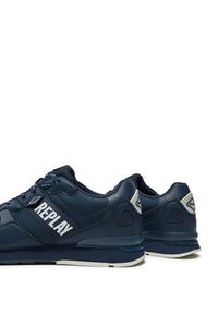 Replay - REPLAY Sneakersy Adrien Game 4 Lace-Up GMS1D.000.C0055T Granatowy. Kolor: niebieski. Materiał: skóra #4