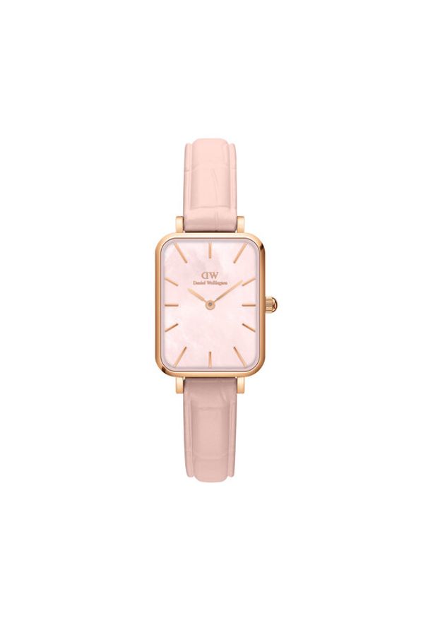 Daniel Wellington Zegarek Quadro Pressed DW00100508 Różowe złoto. Kolor: złoty, różowy, wielokolorowy