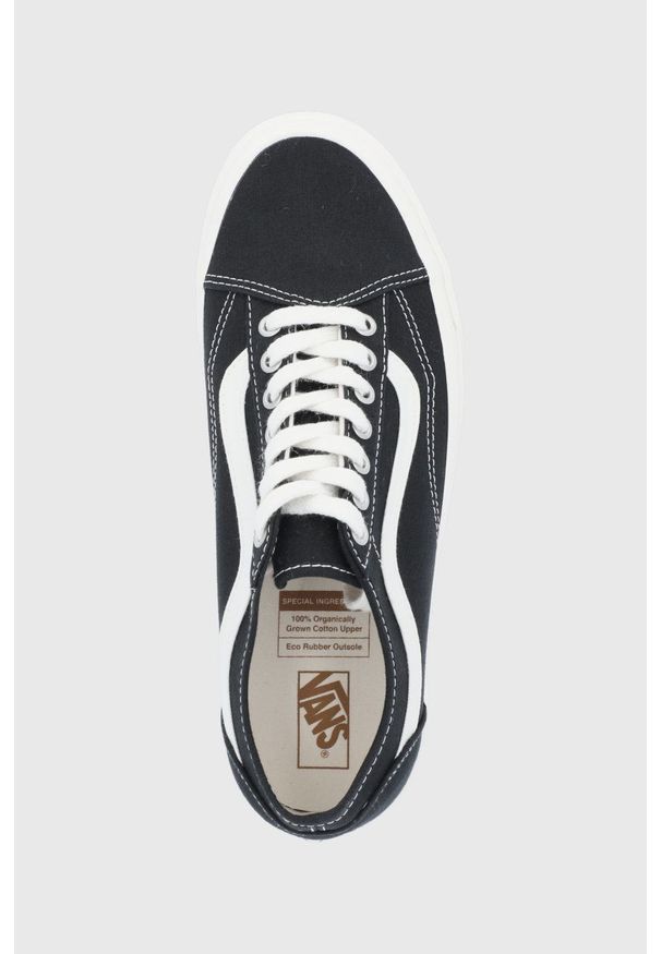 Vans Tenisówki kolor czarny. Nosek buta: okrągły. Zapięcie: sznurówki. Kolor: czarny. Materiał: bawełna