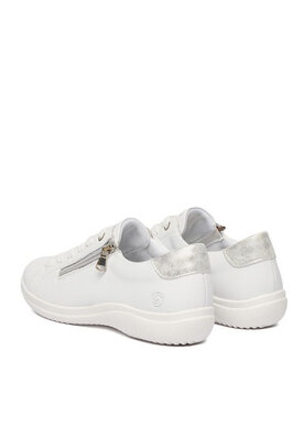 Remonte Sneakersy D1E03-81 Biały. Kolor: biały. Materiał: syntetyk, skóra