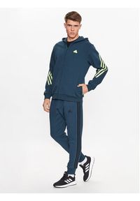 Adidas - adidas Spodnie dresowe Essentials French Terry Tapered Cuff 3-Stripes Joggers IJ8698 Turkusowy Regular Fit. Kolor: turkusowy. Materiał: bawełna, dresówka #5