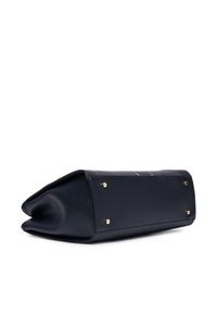 TOMMY HILFIGER - Tommy Hilfiger Torebka Th Daily Satchel Corp AW0AW18644 Granatowy. Kolor: niebieski. Materiał: skórzane #4