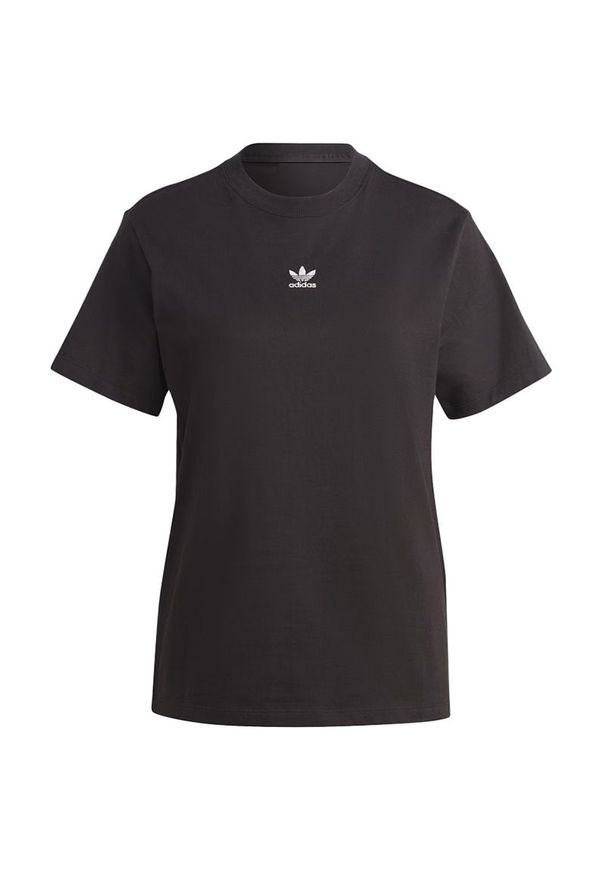Adidas - Koszulka damska adidas Originals Adicolor Essentials Regular IC1826 - czarna. Kolor: czarny. Materiał: bawełna. Długość rękawa: krótki rękaw. Długość: krótkie