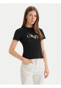 Calvin Klein Jeans T-Shirt Seasonal LV047F808G Czarny Slim Fit. Kolor: czarny. Materiał: bawełna #1