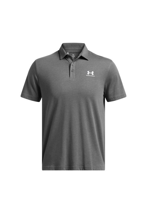 Polo Under Armour Icon. Typ kołnierza: polo. Kolor: szary, biały, wielokolorowy. Styl: elegancki, sportowy