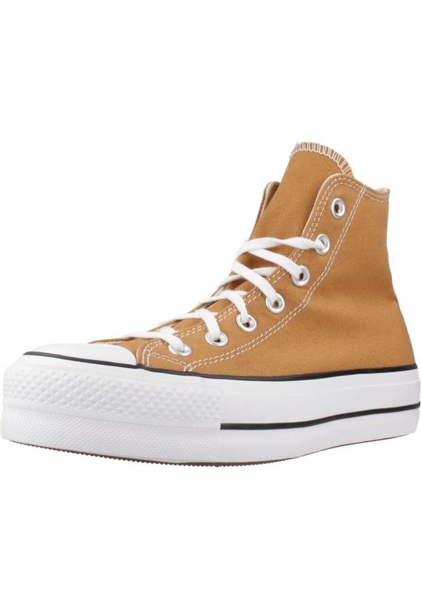 Buty Kobieta Converse Chuck Taylor All Star pomarańczowy. Okazja: na co dzień. Kolor: brązowy. Materiał: tkanina. Model: Converse All Star