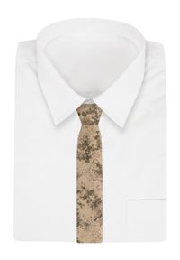 Modny Krawat Męski - Alties - Beżowy, Oryginalny Wzór. Kolor: brązowy, wielokolorowy, beżowy. Materiał: tkanina. Styl: elegancki, wizytowy