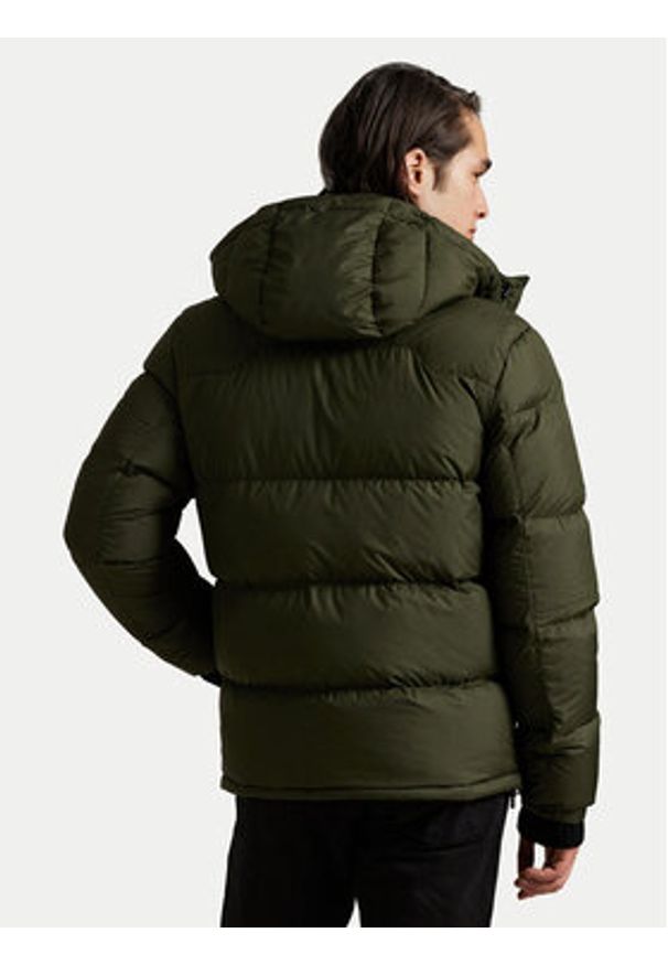 Polo Ralph Lauren Kurtka puchowa 710968278002 Zielony Regular Fit. Typ kołnierza: polo. Kolor: zielony. Materiał: syntetyk