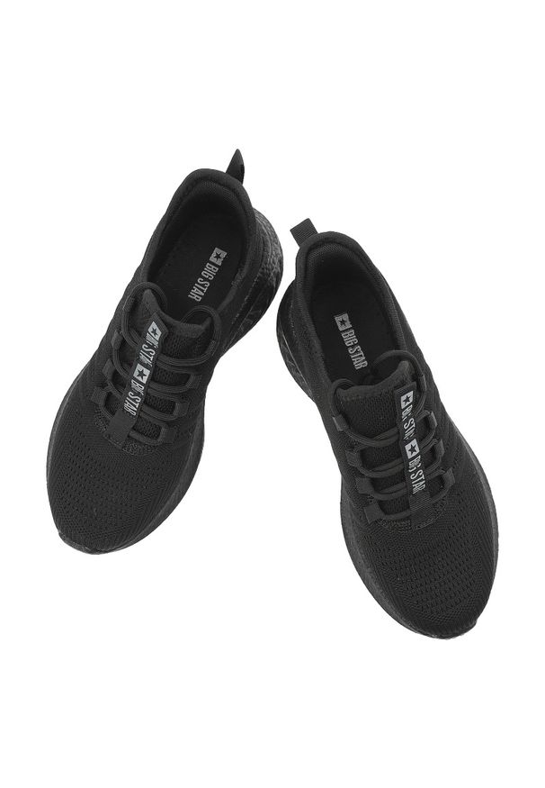 Big-Star - Sneakersy damskie Big Star, cholewka z materiału dopasowujące do stopy miękka wyściółka komfortowa wkładka lekka amortyzująca podeszwa, czarne, UU274. Okazja: na spacer, na co dzień. Kolor: czarny. Materiał: materiał. Szerokość cholewki: normalna. Sport: turystyka piesza