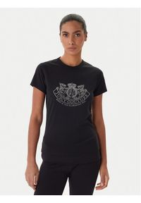Juicy Couture T-Shirt JCGTK225015 Czarny Slim Fit. Kolor: czarny. Materiał: bawełna #1