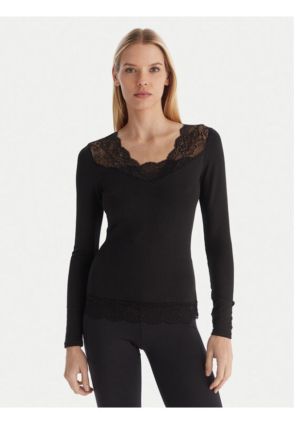 YSABEL MORA - Ysabel Mora Bielizna termoaktywna górna 70033 Czarny Slim Fit. Kolor: czarny. Materiał: syntetyk