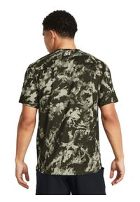 Koszulka treningowa męska Under Armour UA Tech Abc Camo Ss - khaki. Kolor: brązowy, wielokolorowy, oliwkowy. Materiał: materiał, tkanina, poliester